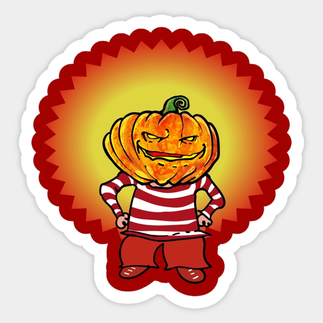 halloween pumpkin head naughty boy funny cartoon Sticker by anticute